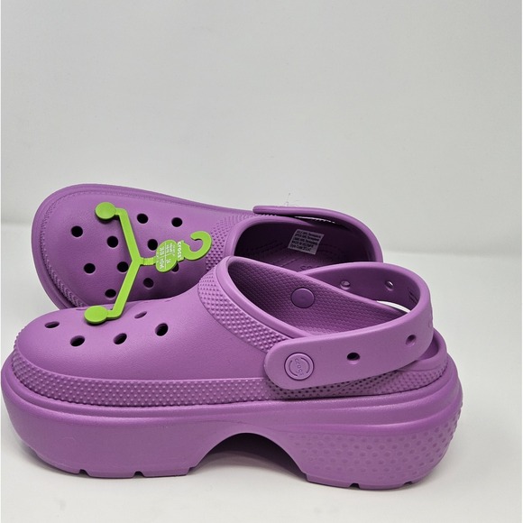 Crocs Clogs Platform Womens Sz 8 New Stomp Bubble Chunky Shoes Purple Lavender - Picture 9 of 9